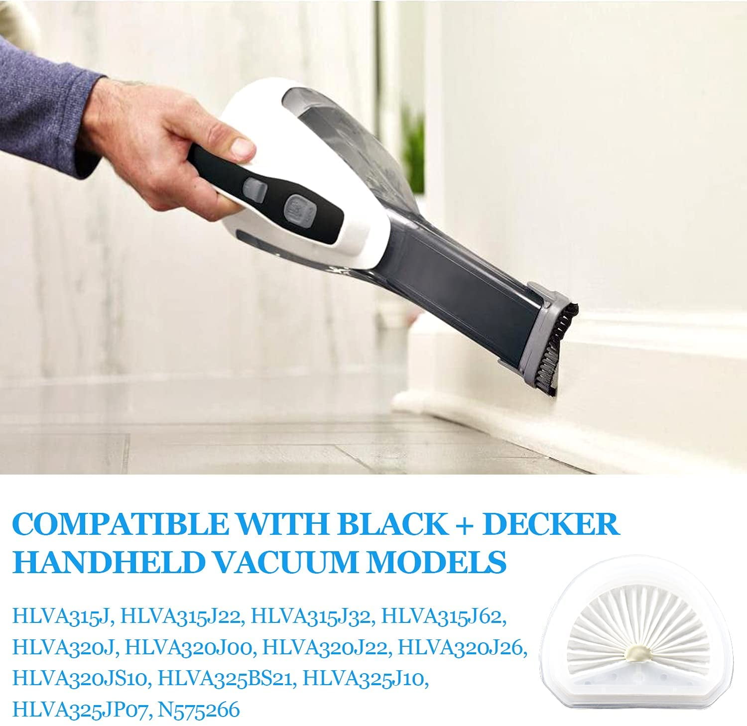 BLACK+DECKER Dustbuster Handheld Vacuum, Cordless, Chili Red with  Replacement Filter (HLVA320J26 & VLPF10)