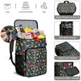 thumbnail image 5 of Travel Cooler Bag - Black Cartoon Dinosaurs Colorful Leaves Pattern Camping Beer Cooler Backpack with Bottle Opener- Waterproof Insulated Picnic Backpacks - Cooler Bag for Beach, 5 of 6