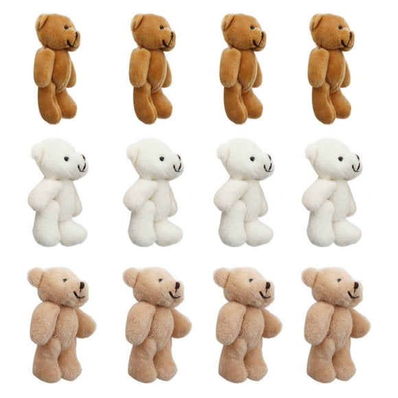 Greensen Petites Poupées en Peluche Ours Mignons Mini Mini Ours en Peluche Confortables Doux pour Anniversaire pour Décorations de Mariage