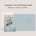 thumbnail image 3 of Christian Sympathy Card with Envelope, 5x7 Inch Elegant White Lily Design \u2013 Religious Comfort Prayer Message, Condolence Card, Smudge-Free Cardstock - Single Card, 3 of 8