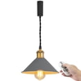 thumbnail image 1 of FSLiving Lampe de Piste Réglable en Hauteur Télécommande Type J avec Base Finition Laiton Mat E26 Rétro Industriel Usine Gris Lampe Dimmable Changement de Couleur pour Cuisine, Personnalisable - 1 Lumière, 1 of 9