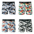 thumbnail image 1 of INNERSY Men's Underwear Soft Mesh Breathable Boxer Briefs 4-Pack(Large,Colorful Geometric), 1 of 6