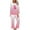 A_ Pink two-piece set, variant on Timoontee Women's Breast Cancer Pajama Set Long Sleeve Top and Loose Pants Sleepwear Sets 2 Piece Gradient Loungewear Purple 10