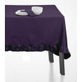 thumbnail image 4 of Vargottam Ruffle Tablecloth, Table Linens Rectangular Table Covers For Party Decor, Solid Dining Tabletop Covers Cotton Tablecloths,Purple,54 x 72 Inches, 4 of 7