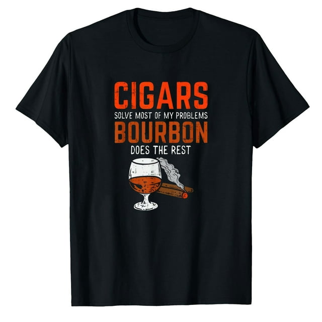AALJY Cigars Solve Most of My Problems Bourbon Does The Rest Cigar T-Shirt