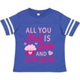 thumbnail image 3 of Inktastic Valentines Day All you Need is Love and Cupcakes Boys or Girls Toddler T-Shirt, 3 of 5