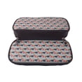 thumbnail image 5 of Lsque Dachshund Dog Heart Printed Big Capacity PU Leather Pencil Case Large Pencil Pouch Stationery Pen Bag Pencil Holder for Teen, 5 of 6