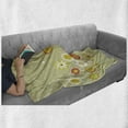 thumbnail image 6 of Yellow Flower Soft Flannel Fleece Throw Blanket, Colorful Meadow with Abstract Dots Playful Vegetation Growth, Cozy Plush for Indoor and Outdoor Use, 60" x 80", Pale Green Yellow, by Ambesonne, 6 of 6