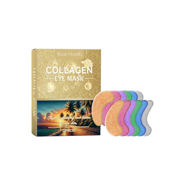 Collagen eye mask refreshing moisturizing non-sticky eye skin daily care eye mask 12 piece