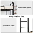 thumbnail image 3 of KTENME Bunk Bed Twin Over Twin, Twin Bunk Beds, Heavy Duty Twin Size Metal Bunk Bed with Guardrail & Ladders, Space-Saving, Noise Free, No Box Spring Needed, Black, 3 of 7