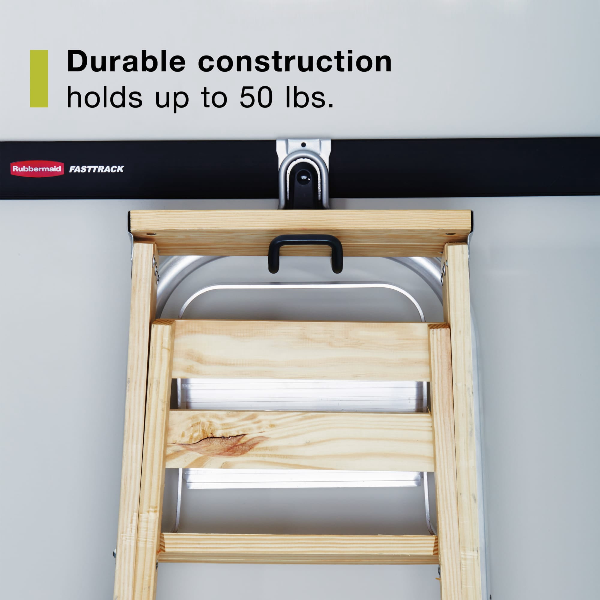 (2 pack) Rubbermaid FastTrack Garage Storage Wall Mounted Ladder Hook
