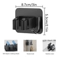 thumbnail image 2 of BTideas Soporte de Pared para Escobas, Organizador de Escobas y Trapeadores de Acero Inoxidable de 4 Pzas, Autoadhesivo, Negro, 2 of 8