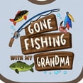 thumbnail image 4 of Inktastic Gone Fishing with My Grandma Boys or Girls Baby Bib, 4 of 4