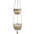 thumbnail image 2 of Double Layer Hanger Woven Hanging Home Garden Indoor 2 Tier Hanging Planter (3 Syles) Flower Pots 9.8" x 9.8" x 6.3", 2 of 6