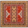 thumbnail image 6 of SAFAVIEH Classic Vintage Clarette Chevron Bordered Area Rug, Orange/Gold, 6'7" x 9'2", 6 of 9