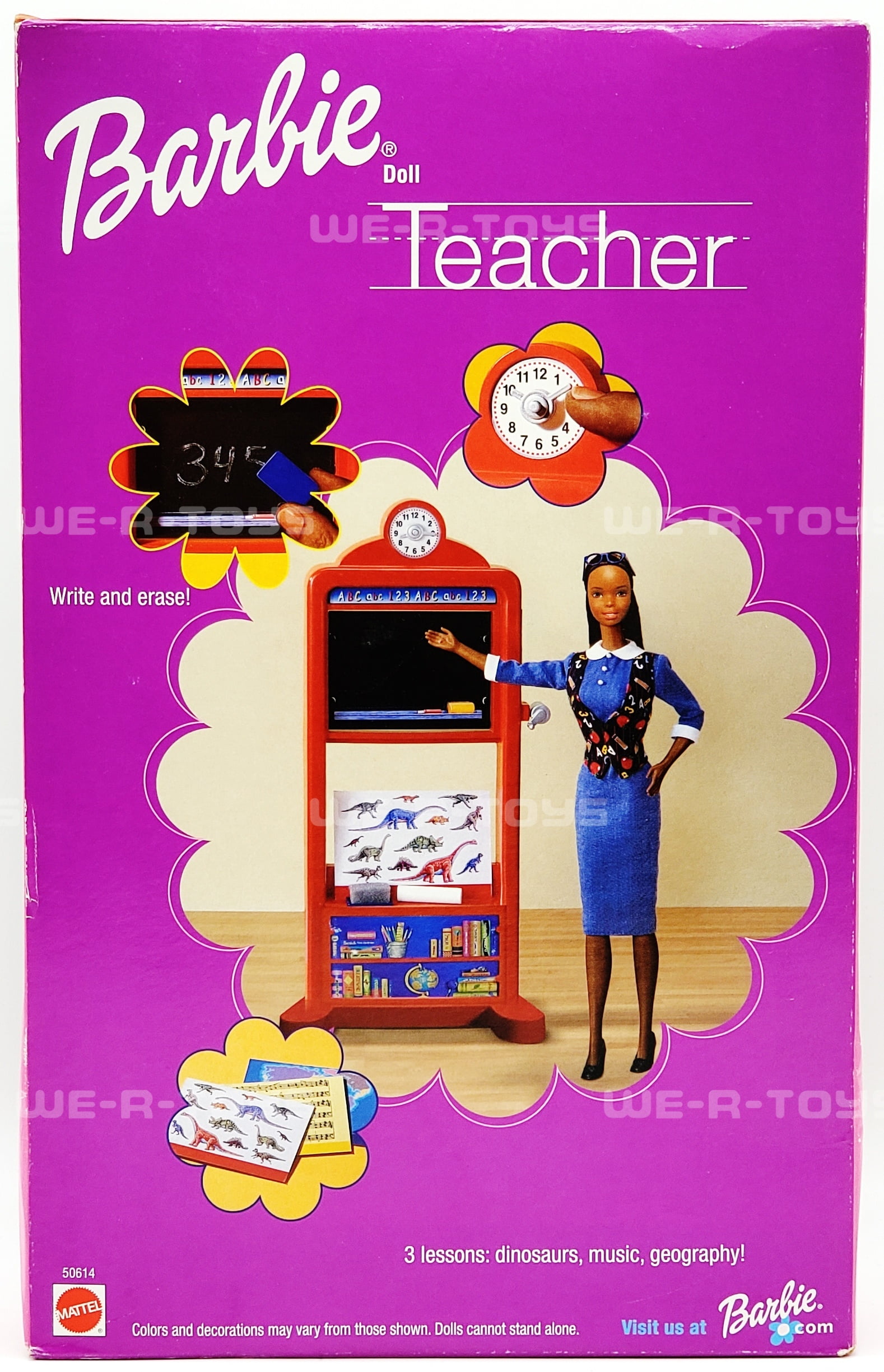 Teacher Barbie Doll African American School Room Backdrop 2000 Mattel 50614 NEW Walmart