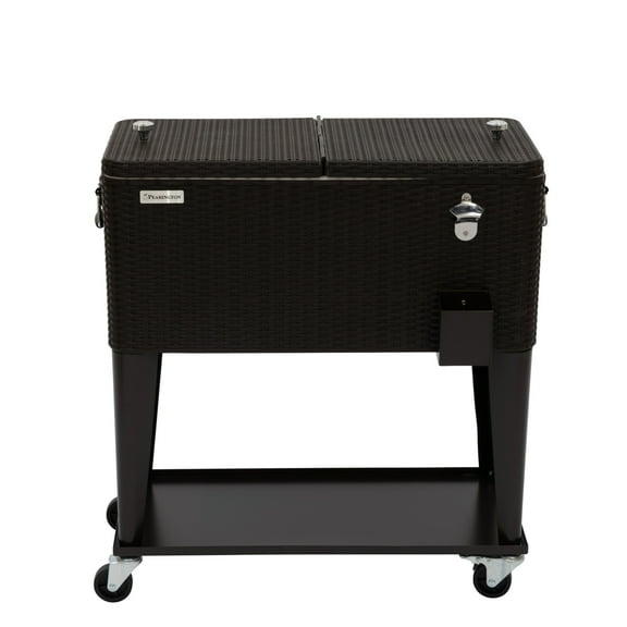 80 Qt. Brown Faux Resin Chest Cooler With Bottle Opener