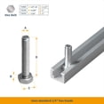 thumbnail image 4 of POWERTEC 2PK T-Track 48-Inch Heavy Duty | Specialized T Slot Track Mounting for 1/4”-20 Hex Bolt, 71351-P2, 4 of 8
