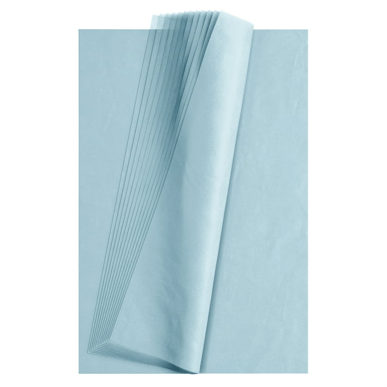 Crown Display Light Blue Tissue Paper 15 x 20 Packing Paper for Gifts - 120 Count