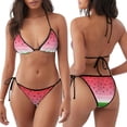 thumbnail image 3 of Disketp Watermelon para Bañador de Dos Piezas para Mujer, Bikini Sexy Halter String, Conjunto de Bikini en Triángulo, 3 of 6