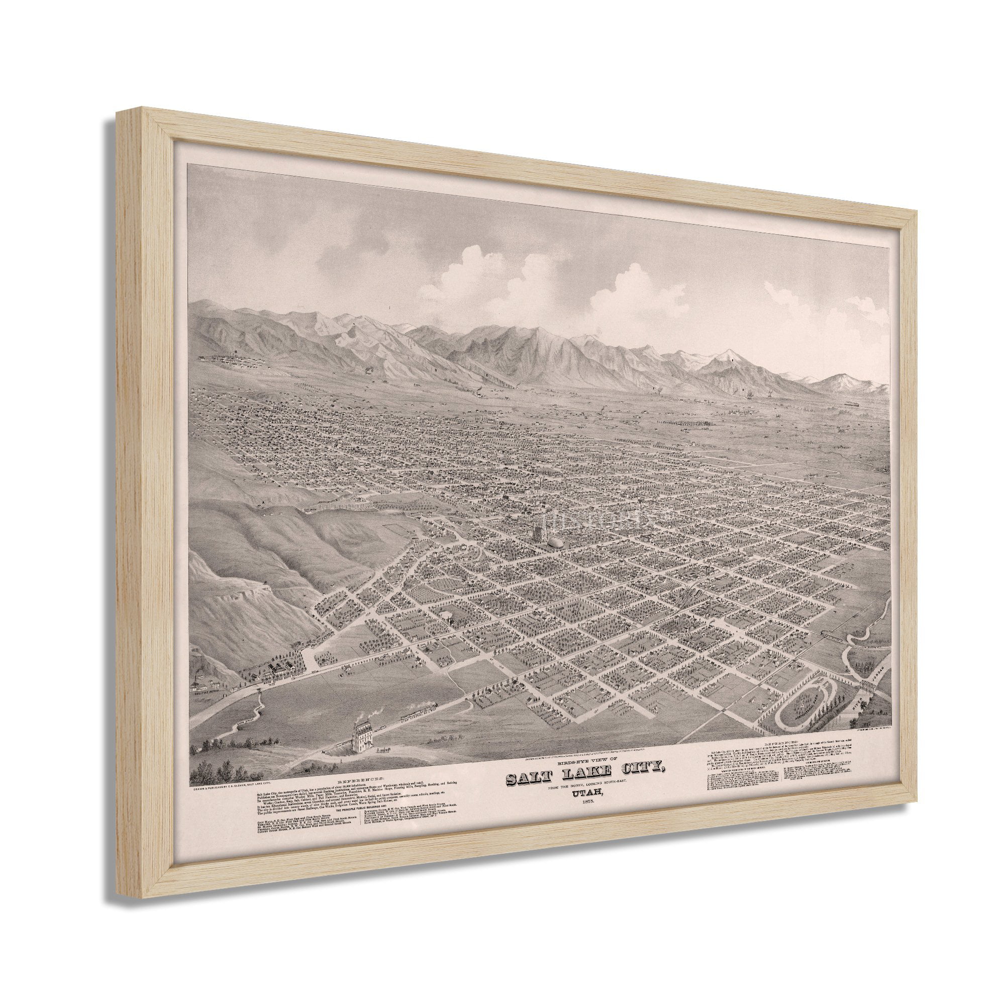 VINTAGE UTAH MAP Utah Vintage Map Reproduction Vintage Map of Utah Wall Art 