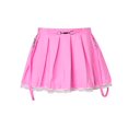 thumbnail image 1 of PENGXIANG Women Lace Patchwork Mini Pleated High Waist Goth Skirts, 1 of 6