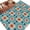 LightSeaGreen, variant on 8'x10' Area Rugs, Orange Teal Blue Indoor Outdoor Area Rug for Living Room Bedroom, Modern Abstract Floral Ethnic Washable Bathroom Rugs Kitchen Floor Carpet Mats Home Decor Aesthetic