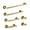 Gold, variant on 6 - Piece Brass Bathroom Hardware Set