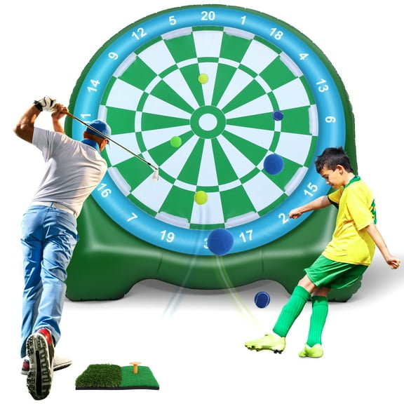 Wfun 6FT Inflatable Dart Board with Sticky Balls, Indoor/Outdoor Sport Fun Party Play Game Toys