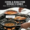 thumbnail image 5 of Granitestone 3 Pc Nonstick Frying Pan Set, 8" 10" 12" Frying Pans, Easy Clean Ceramic Frying Pan, Egg Omelet Pan Set, Oven & Dishwasher Safe Skillet, Black, 5 of 9
