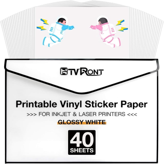 Vinilo imprimible HTVRONT para impresora láser y de inyección de tinta, 40 unidades