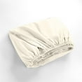 thumbnail image 5 of 1000 Thread Count 3 Piece (1- Fitted Sheet + 2- Pillow cover) Quality 27 Inch Deep Pocket 100% Egyptian Cotton Color Ivory Solid Size Twin, 5 of 6