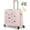 Pink, variant on Advwin 20" Ride on Hardshell Suitcase with Spinner Wheels for Kids, Lightweight Trolley Luggage with Carry Strap, Carry on Travel Luggage with Lock, Mint Green