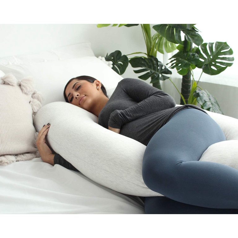 PharMeDoc Pregnancy Pillow, Grey U-Shape Full Body Pillow and Maternity  Support Support for Back, Hips, Legs, Belly for Pregnant Women