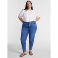 thumbnail image 2 of Terra & Sky Women's Plus Signature High Rise Skinny Jeans, 30" Inseam, Sizes 16W-26W, 2 of 5