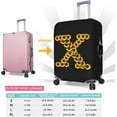 thumbnail image 2 of Sunflower Initial Name X Black Luggage Cover Elastic Washable Stretch Suitcase Protector Anti-Scratch Travel Suitcase Cover for Kid and Adult S (Fit 18-21 inch suitcase), 2 of 6