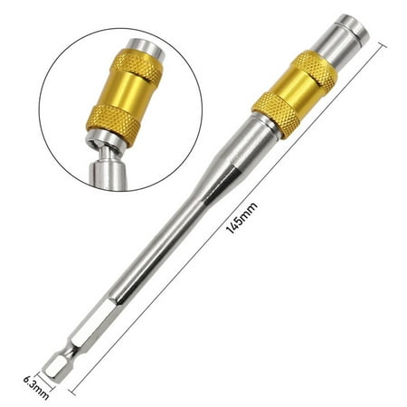 

Goodhd 145mm 6.35mm Hex Magnetic Ring Screwdriver Bit Extension Rod Quick Change Holder