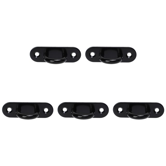 Ceiling Hook Eye Pad, Rust Proof Perforated Strong Bearing Pad Eye Plate Black 304 Stainless Steel For Ceiling Fan 8mm/0.31in