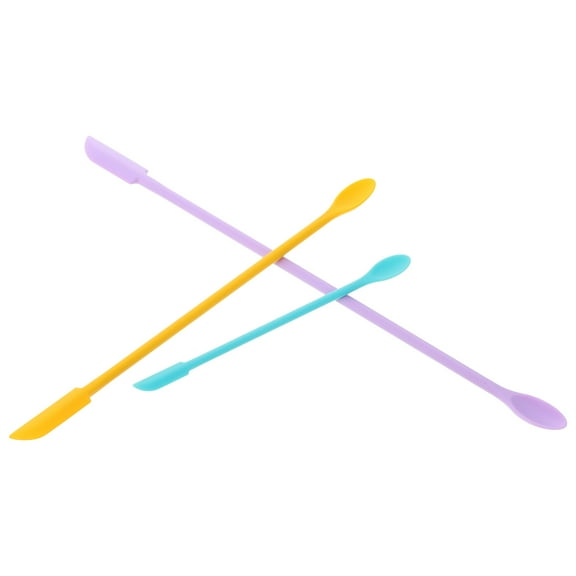 3 Pcs Silicone Spatula Jam Bottle Scraper Cream Makeup Gadgets Tiny Kitchen Home Mini