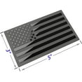 thumbnail image 2 of Chasenew Metal American Flag Emblem Decal，Black American Flag Decal,for Car, Truck or SUV,5"x3"(1 Pair) (Black), 2 of 2