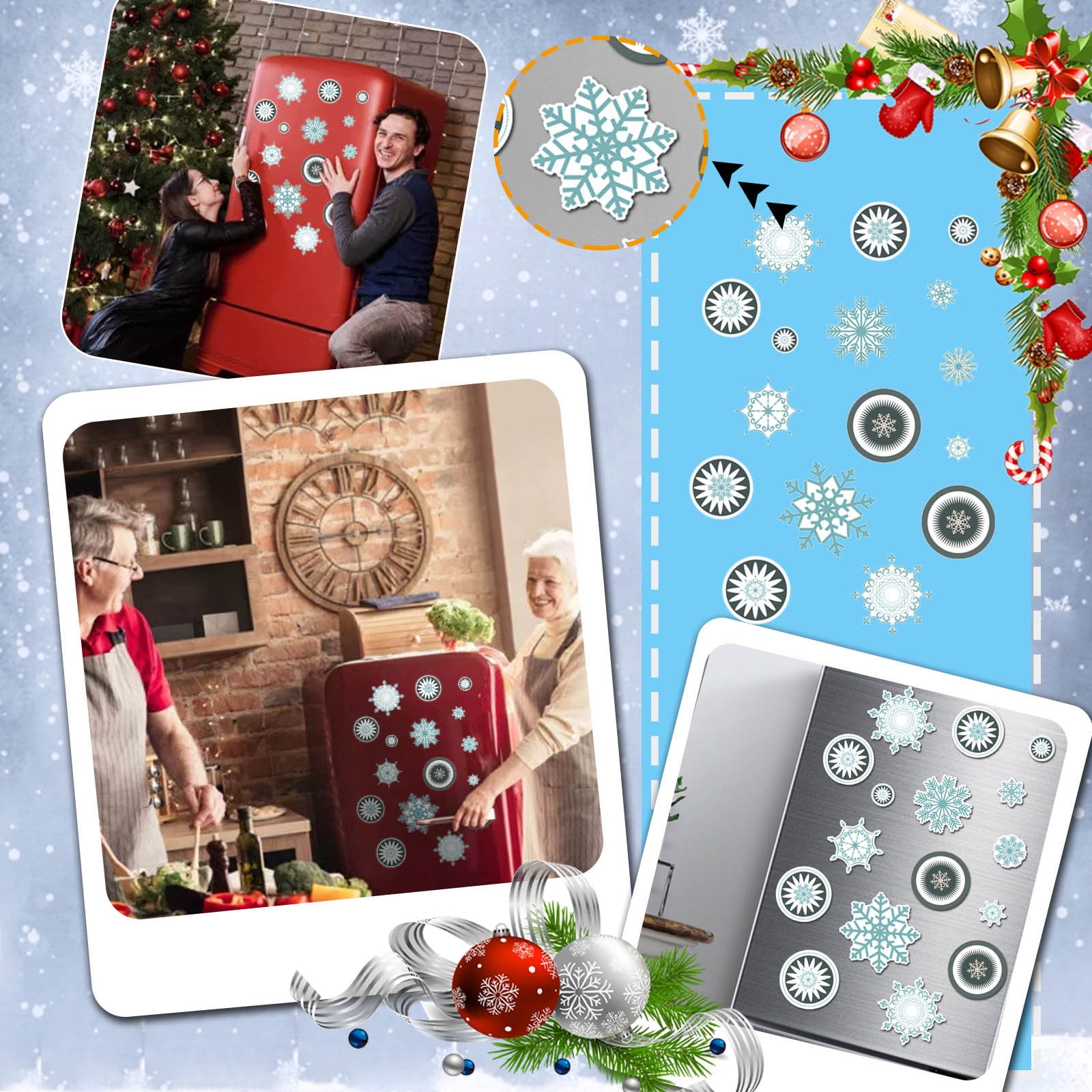 1x Christmas Tree Fridge Magnets Refrigerator Magnetic Sticker Decor Souvenir 