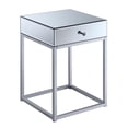 thumbnail image 2 of Reflections Square End Table in Gray Wood Finish with Mirrored Glass Surfaces, 2 of 4