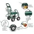 thumbnail image 2 of Heavy Duty Green Rolling Planting Garden Cart With Steel Water Hose Holder and Basket, 2 of 4