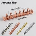 thumbnail image 3 of 6 Ring Binder Mechanism Replacement Kit, Metal 6-Ring Binders Ring Loose Leaf Binding Spines Combs for Binder Organizers, Silver, 3 of 9