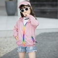 thumbnail image 5 of gljltg Kids Baby Toddler Girls Cartoon Spring Fall Outerwear Windbreaker Zipper Hooded Jackets Coat, 5 of 8