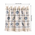 thumbnail image 2 of Nautical Print Kitchen Curtain Tie Top Light Filtering Linen Curtain for Small Window Farmhouse Kitchen Decor Housewarming Gift 21 X 30 Inch, 2 of 3