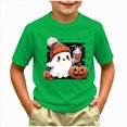 thumbnail image 2 of KPVEVIQ Kids Halloween Shirt Boys Girls Graphic T Shirt Spooky Season T-Shirt Halloween Short Sleeve Tops, 2 of 5