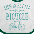 thumbnail image 4 of Inktastic Life's Better on a Bicycle Girls Baby Bib, 4 of 4