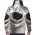 thumbnail image 7 of Naloa Smiling Polar Bear Men's Casual Hooded Collar Drawstring Hoodies Pullover Sweatshirts Casual Long Sleeve Shirts-4X-Large, 7 of 7