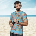 thumbnail image 4 of Wukai Cute Donut Print Men's Short-Sleeved Mesh T-Shirt,Quick-Dry Short Sleeve Workout T-Shirt-5X-Large, 4 of 8